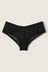 Victoria's Secret PINK Pure Black Lace Logo Cheeky Knickers