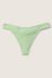 Victoria's Secret PINK Soft Jade Green Crossover Cotton Thong Knickers