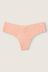 Victoria's Secret PINK Peach Chiffon Nude No Show Thong Knickers
