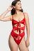 Victoria's Secret Lipstick Red Tied with a Bow Bodysuit