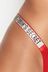 Victoria's Secret Lipstick Red Smooth Thong Shine Strap Knickers