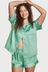 Victoria's Secret Aloe Green Dot Satin Short Pyjamas
