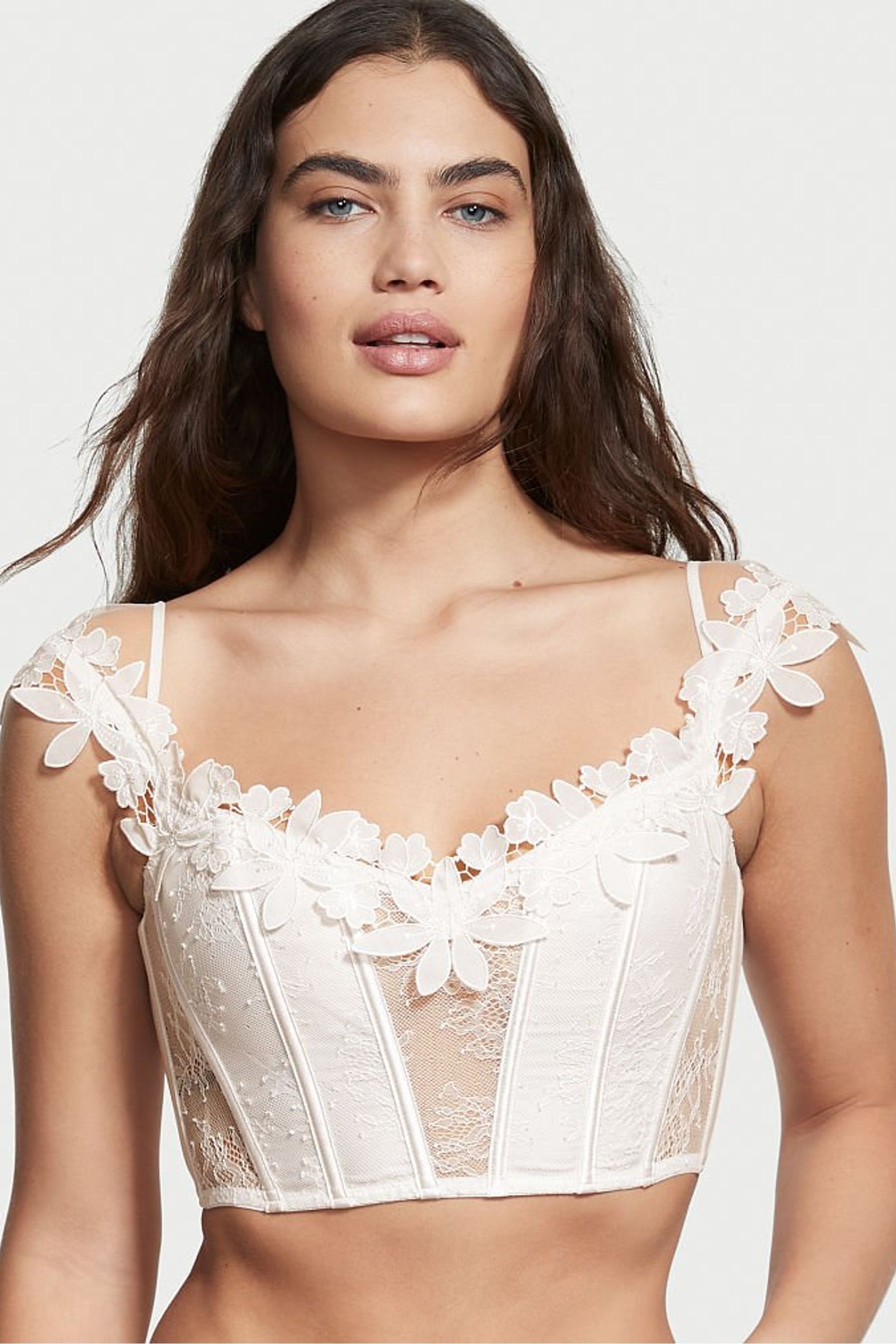 Buy Victoria S Secret Unlined Floral Embroidery Corset Top From The Victoria S Secret Uk Online Shop