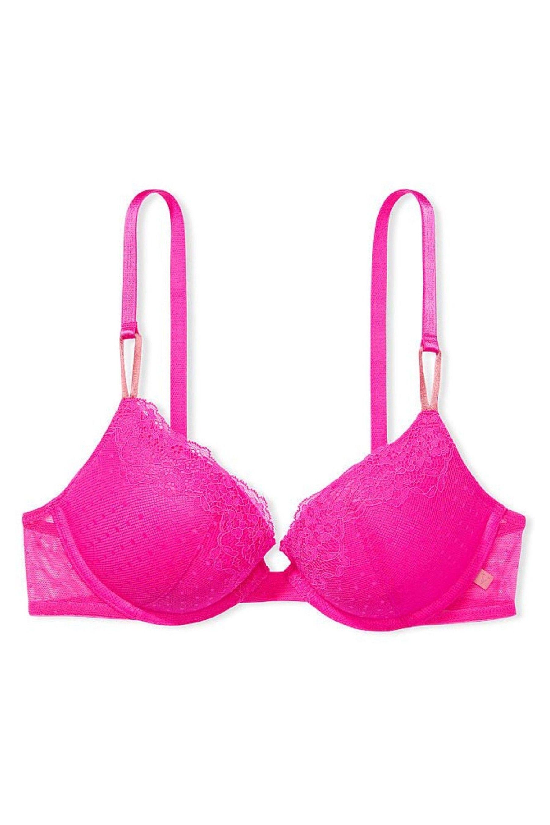 Buy Victoria's Secret Pink Fever Lace Push Up T-Shirt Bra from the ...