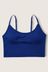 Victoria's Secret PINK Beaming Blue Seamless Lightly Lined Low Impact Sport Crop Top